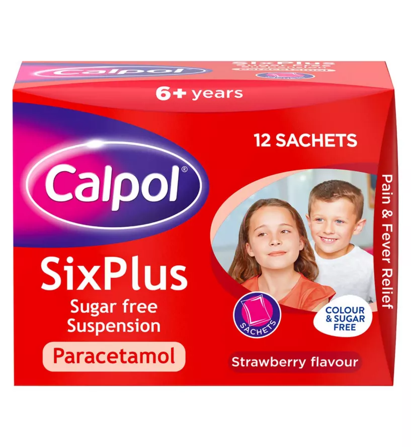 Calpol SixPlus Sugar Free 5ml - 12 Sachets - PillSorted