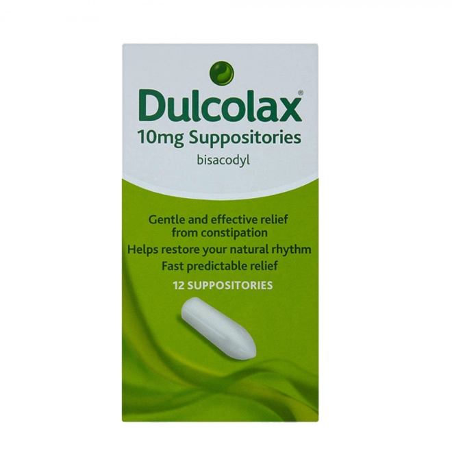 Dulcolax Twelve Plus 10mg Bisacodyl Suppositories 12 Pack