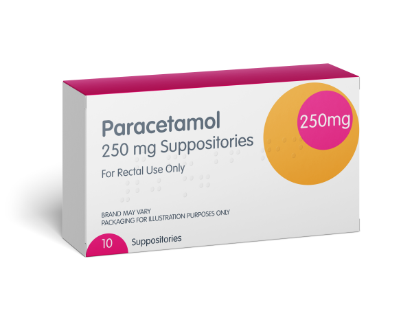 Paracetamol 250mg Suppositories: 10 Pack - PillSorted